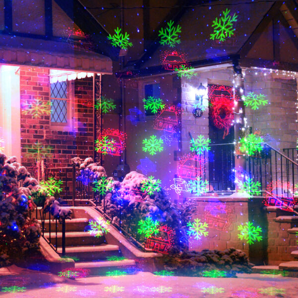 1-(8) Laser projection light, switchable between Halloween, Christmas, starry sky, and party themes