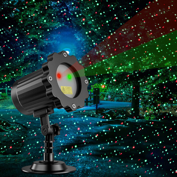 12 Laser projection lamp, red green outdoor courtyard garden atmosphere projection lamp