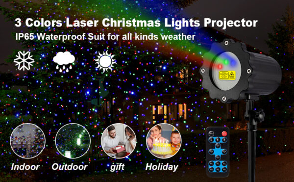 13 Laser projection lamp, red green blue outdoor courtyard garden atmosphere projection lamp