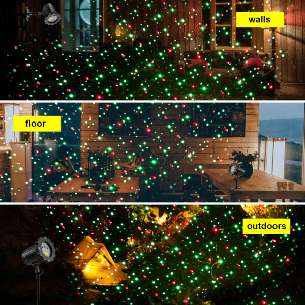 18 Laser projection lamp, red green outdoor courtyard garden atmosphere projection lamp