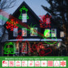 2 Christmas lights Laser projection lamp, red green outdoor courtyard garden atmosphere projection lamp