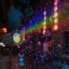 2 Laser projection lamp, red green blue outdoor courtyard garden atmosphere projection lamp