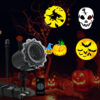 LED Holiday Projector Light with Halloween witch, pumpkin and skull patterns, waterproof outdoor light with remote control for Halloween party and home decoration