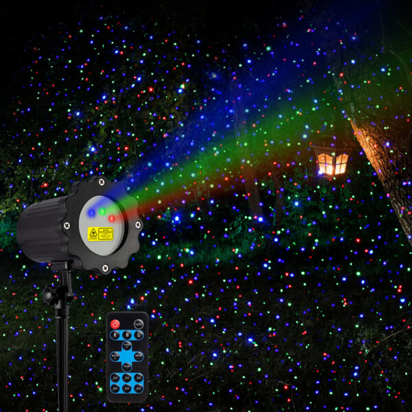 3 Laser projection lamp, red green blue outdoor courtyard garden atmosphere projection lamp