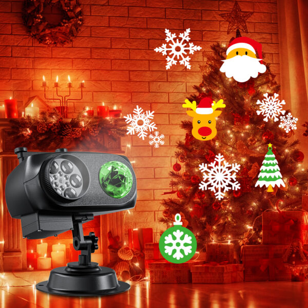 3 Christmas projection lights with remote control both indoors and outdoors, creating a festive atmosphere that covers major holidays throughout the year