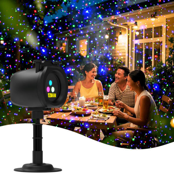 4 Laser projection light, switchable between Halloween, Christmas, starry sky, and party themes