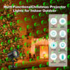 4 Christmas lights Laser projection lamp, red green outdoor courtyard garden atmosphere projection lamp