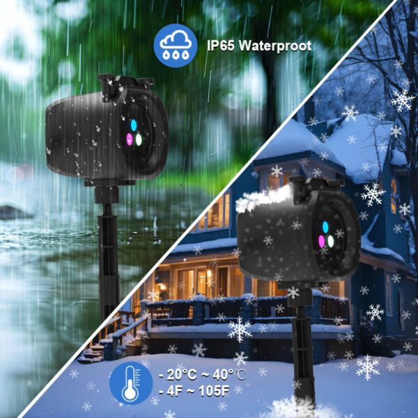 6 Laser projection light, switchable between Halloween, Christmas, starry sky, and party themes