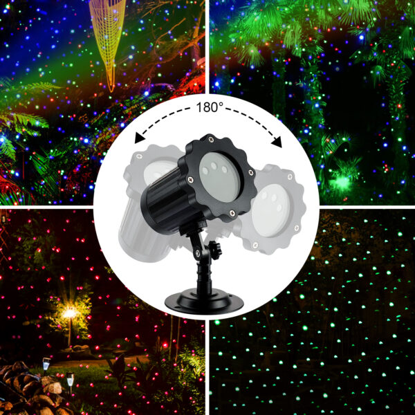 8 Laser projection lamp, red green blue outdoor courtyard garden atmosphere projection lamp