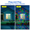 9 Laser projection light, switchable between Halloween, Christmas, starry sky, and party themes