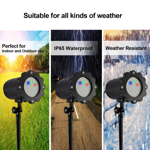9 Laser projection lamp, red green blue outdoor courtyard garden atmosphere projection lamp