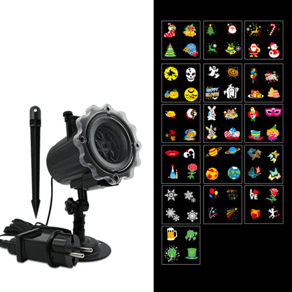 Multi-Pattern LED Projector Light, Waterproof Outdoor Garden Lamp for Christmas, Halloween, Easter, Valentine's Day and Holiday Home Decor